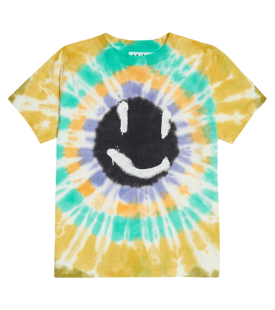 Molo Kids' Boy's Roxo Tie-dye Short-sleeve Tee In Green