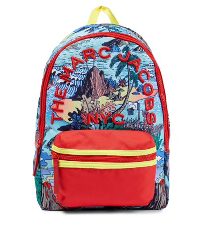 Marc Jacobs Kids' Logo Printed Backpack In Peach