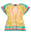 VERSACE BAROCCO COTTON AND SILK BEACH COVER-UP