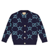 GUCCI GG INTARSIA WOOL CARDIGAN