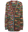 Chloé Oversized Striped Cashmere And Wool-blend Cardigan In Multicolor 1