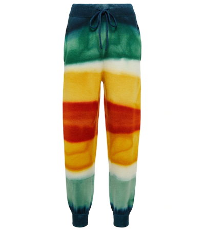 Alanui Paradise Striped Sweatpants In Multicolour