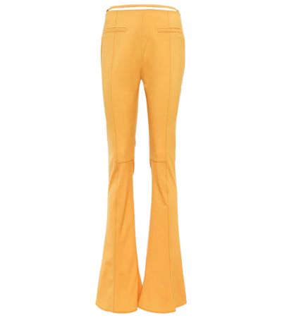 Jacquemus Le Pantalon Tangelo Stretch-wool Flared Pants In Orange