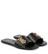 BURBERRY TB LEATHER SANDALS