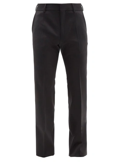 Dolce & Gabbana Pleated Wool-blend Tailored Trousers In Black