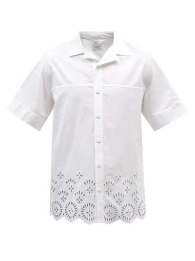 Erdem Philip Broderie-anglaise Cotton-poplin Shirt In White