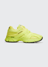 Balenciaga Phantom Monocolor Mesh Trainer Sneakers In Limeblack