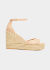 Stuart Weitzman Women's Nudistcurve Platform Wedge Espadrille Sandals In Adobe