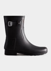 Hunter Original Refined Short Waterproof Rain Boot In Black