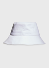Isabel Marant Loiena Logo Denim Bucket Hat In 20wh White