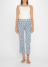 MAX MARA ASTRO PRINTED BASKETWEAVE TROUSERS