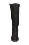 Bella Vita Baina Womens Faux Suede Side Zip Knee-high Boots In Black