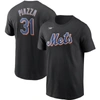 NIKE NIKE MIKE PIAZZA BLACK NEW YORK METS COOPERSTOWN COLLECTION NAME & NUMBER T-SHIRT