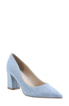 Marc Fisher Ltd Zala Block Heel Pump In Light Blue