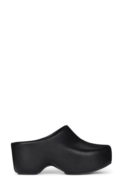 Givenchy G Logo-embossed Leather Platform Clogs In Black