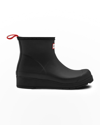 Hunter Women's Original Short Play Wedge Rain Boots In Black