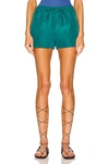 Valentino Short In Faille In Teal Green