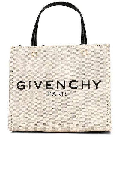 Givenchy Mini G Tote Shopping Bag In Beige Black