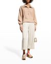 Varley Vine Ottoman Half Zip Pullover In Chanterelle