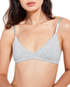 Eberjey Stretch-cotton Bralette In Heather Grey