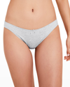 Eberjey Pima Cotton Thong In Heather Grey