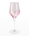 Vietri Contessa Pink Wine Glass