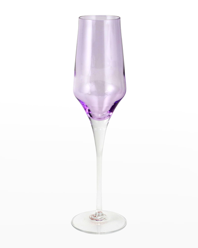 Vietri Contessa Lilac Champagne Glass In Purple
