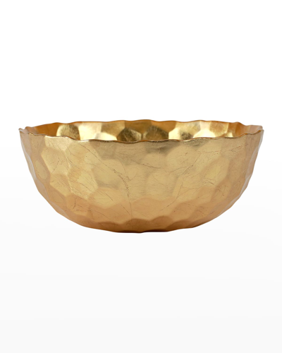 Vietri Rufolo Glass Gold Honeycomb Small Bowl