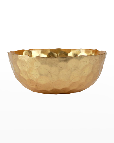 Vietri Rufolo Glass Honeycomb Small Bowl In Gold