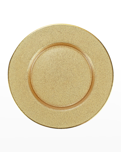 Vietri Metallic Glass Service Plate Charger In Gold