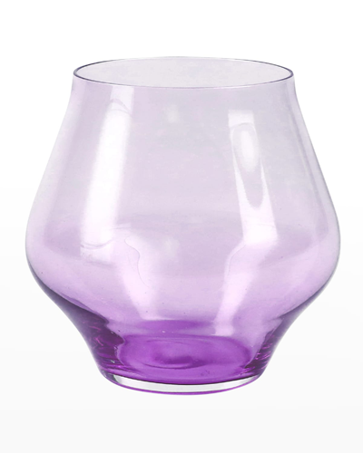 Vietri Contessa Lilac Stemless Wine Glass In Purple
