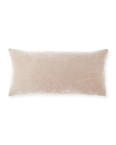 Tl At Home Brooklyn Blush Velvet Feather/down Pillow, 12" X 25"
