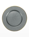 Vietri Metallic Glass Service Plate Charger In Slate