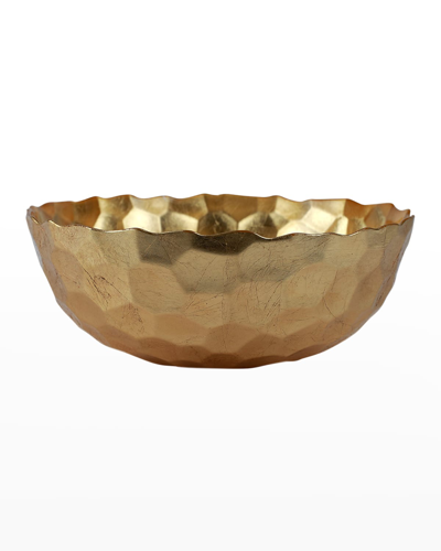Vietri Rufolo Glass Gold Honeycomb Large Bowl
