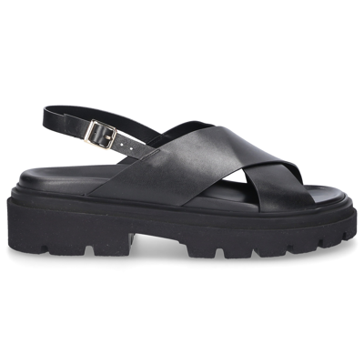Santoni Platform Sandals 59898 In Black