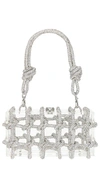 Cult Gaia Bess Shoulder Bag In Metallic Silver