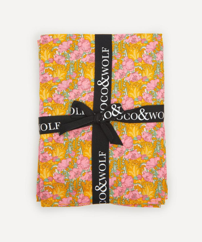 Coco & Wolf Clementina Cotton Pillowcases Set Of Two In Multi Coloured