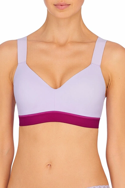 Natori Dynamic Anywhere High Impact Underwire Sports Bra In Grape Ice/bright Berry
