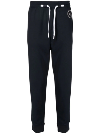 Armani Exchange Slim-cut Logo Track-pants In Blue