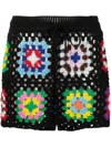 MONSE CROCHET-KNIT SHORTS