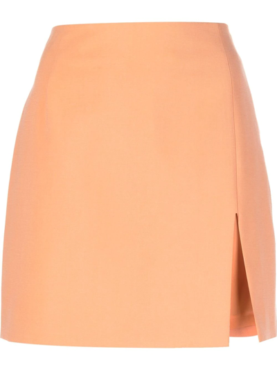 The Andamane Gioia Side-slit Mini Skirt In Skin
