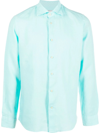 Drumohr Slim-cut Shirt In Blau
