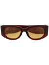 Casablanca Gabrielle Oval-frame Sunglasss In Rot