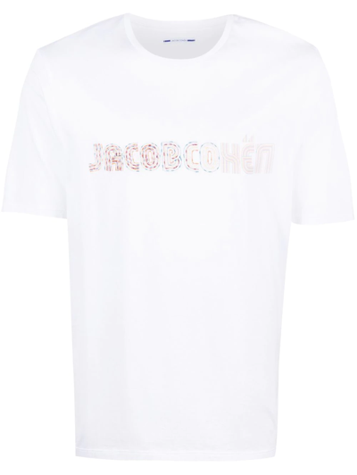 Jacob Cohen Logo-print T-shirt In Bianco