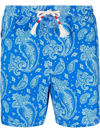 Mc2 Saint Barth Lighting Paisley-print Swim Shorts In Blue