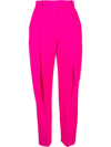 Alexander Mcqueen Tailored Cropped Trousers In Pink & Purple