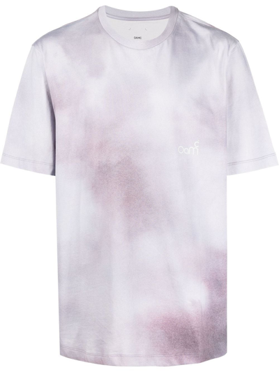 Oamc Tie-dye Logo-print T-shirt In Violett