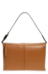 Allsaints Edbury Leather Shoulder Bag In Brandy