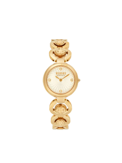 Versus Women's 28mm Ip Gold Stainless Steel & Crystal Bracelet Watch