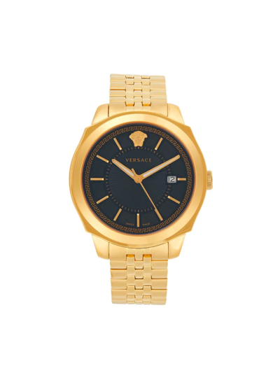 Versace Men's 42mm Ip Gold Stainless Steel Bracelet Watch
